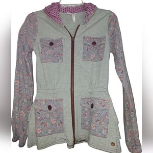 Once Upon a Time Peplum Hooded Jacket, Size 14 by Matilda Jane